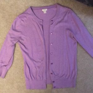 J.Crew Purple Clare Cardigan